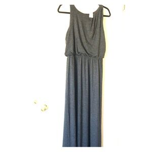 Sleeveless Navy Blue Maxi Dress
